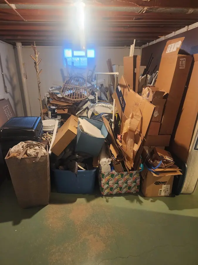 Roll-off dumpster container at job site for Concrete Dumpster Rental in Alexandria